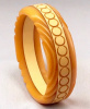 BB228 carved butterscotch laminate bangle